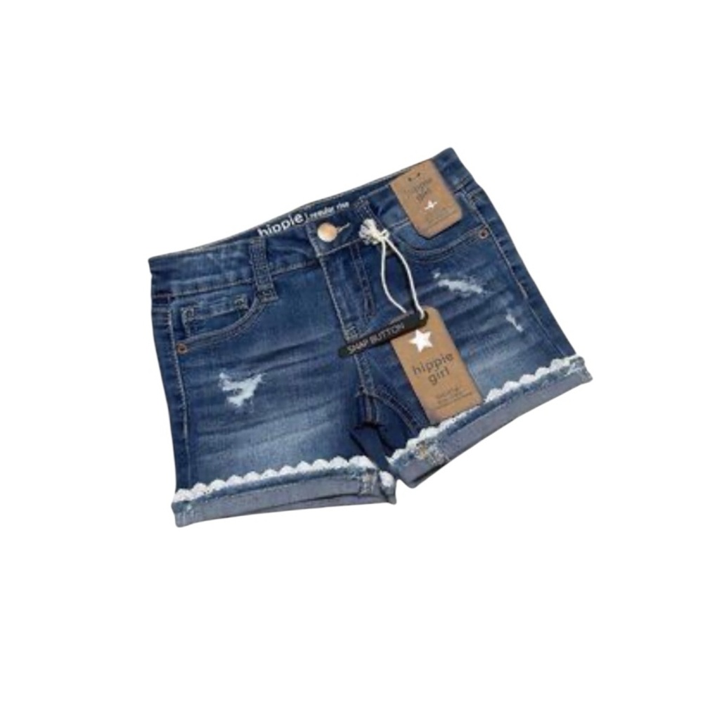 NWT Hippie‎ Girl Shortie Regular Rise Soft Stretch Denim Shorts